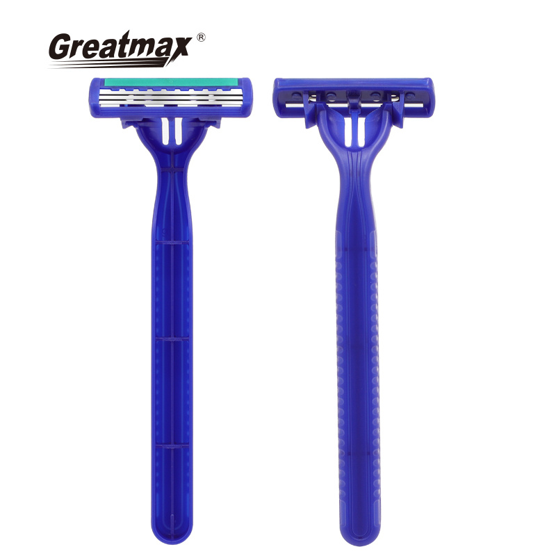 3 blades hotel disposable razor fashion shaving razor blade Article with lubrication razor