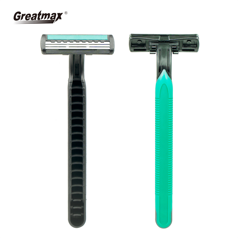 Back shaver wholesale hotel disposable razor shaving razor Factory Three Blades Fixed head Disposable Razor