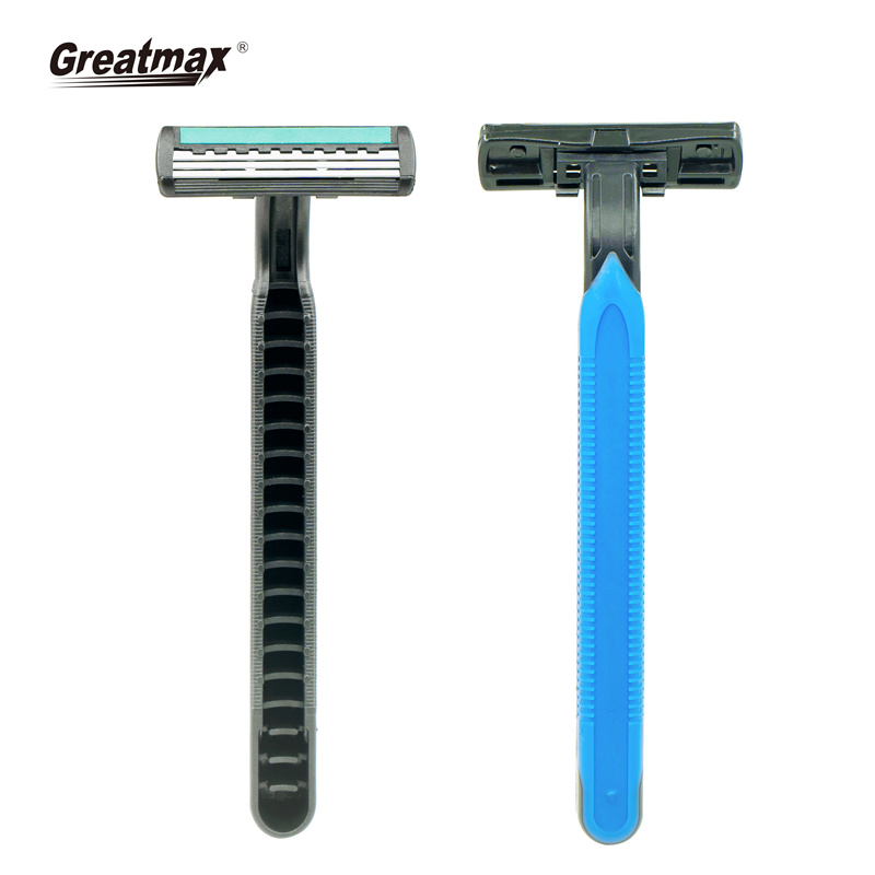 Back shaver wholesale hotel disposable razor shaving razor Factory Three Blades Fixed head Disposable Razor