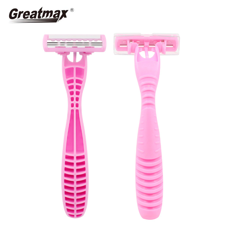 Womens Razor Blades Shaving Knife Triple Blade Handle Razor Men's Plastic Disposable Razor