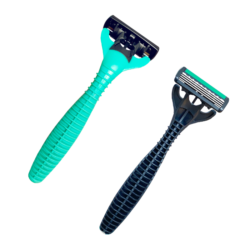 Handle Four Blade Razors WL-489L with Lubricating Strip and Super Rubber Disposable Razor 10000 Packs