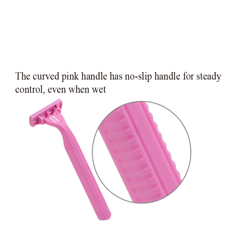 3 blades hotel disposable razor fashion shaving razor blade Article with lubrication plastic razor