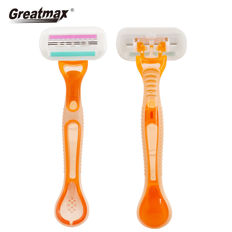 back disposable shaver Triple Blade Economic Razor women Disposable Shaving with Lady's razor