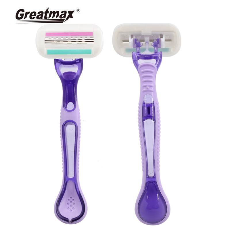 back disposable shaver Triple Blade Economic Razor women Disposable Shaving with Lady's razor