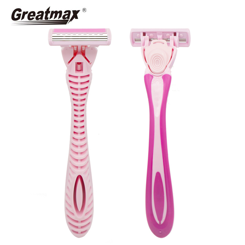 back shaver razor set triple blade disposable razor with lubricating strip and super rubber handle refreshments razor