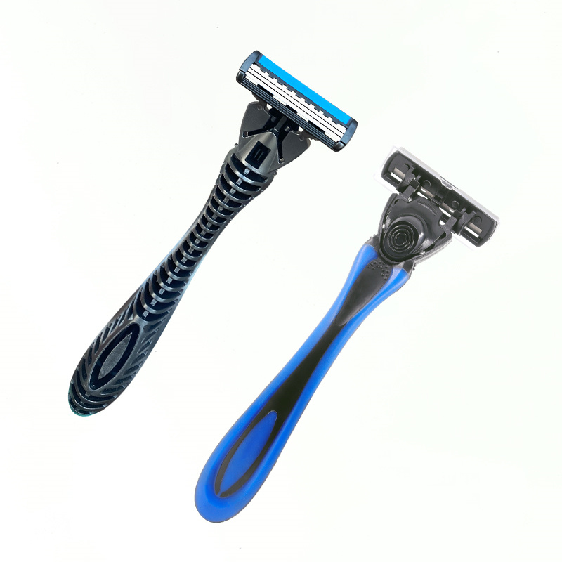 back shaver razor set triple blade disposable razor with lubricating strip and super rubber handle refreshments razor