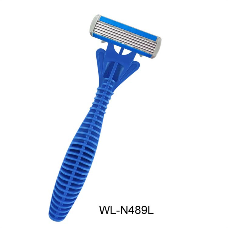 Five blade Razors with lubricating strip and super rubber handle WL-389L WL-489L WL-589L WL-689L