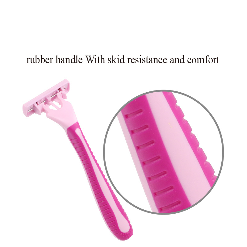 Maquinilla De Afeitar Desechable 3 Women Razor Greatmax Plastic Handle Safety Women Disposable Triple Blade Shaving Razor