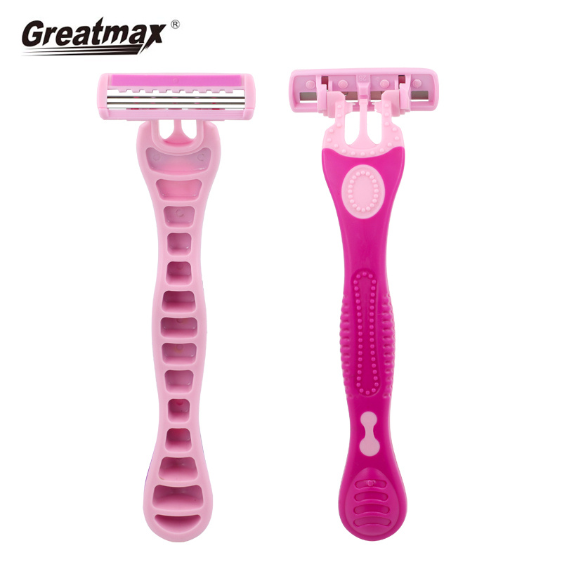 mens razor Wholesale Professional Manufacturer disposable triple blade razor with lubricating strips womens razor