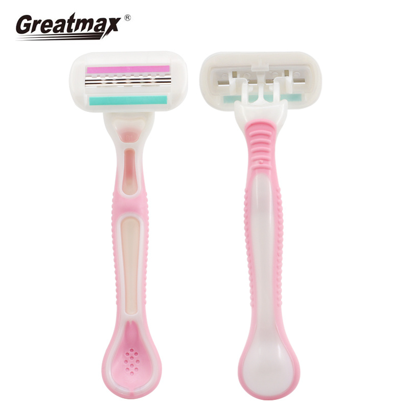 Reasonable Price Customized More Than 5 Times Sweden Stainless Steel Woman Disposable Triple Blade Shaver Razor