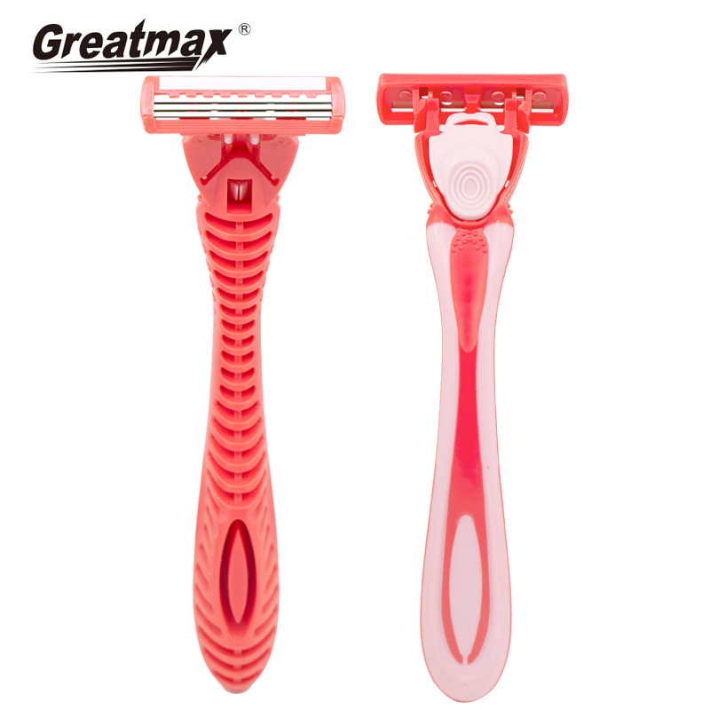 shaving blade razor set triple blade disposable razor with super rubber handle System razor shuaver