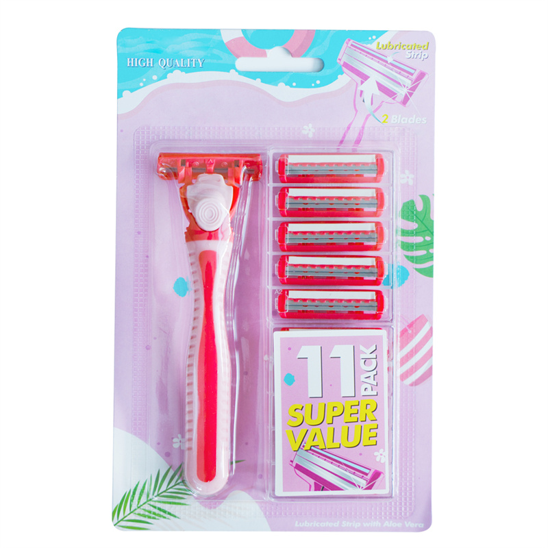 Two Blade Disposable Razor with Lubricating Strip and Super Rubber Twin Blade Handle Pisa Cukur 10000 Packs WL-297L Red