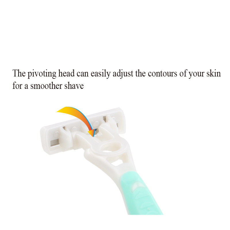 Wholesale Professional Manufacturer disposable triple blade razor with lubricating strips womens razor