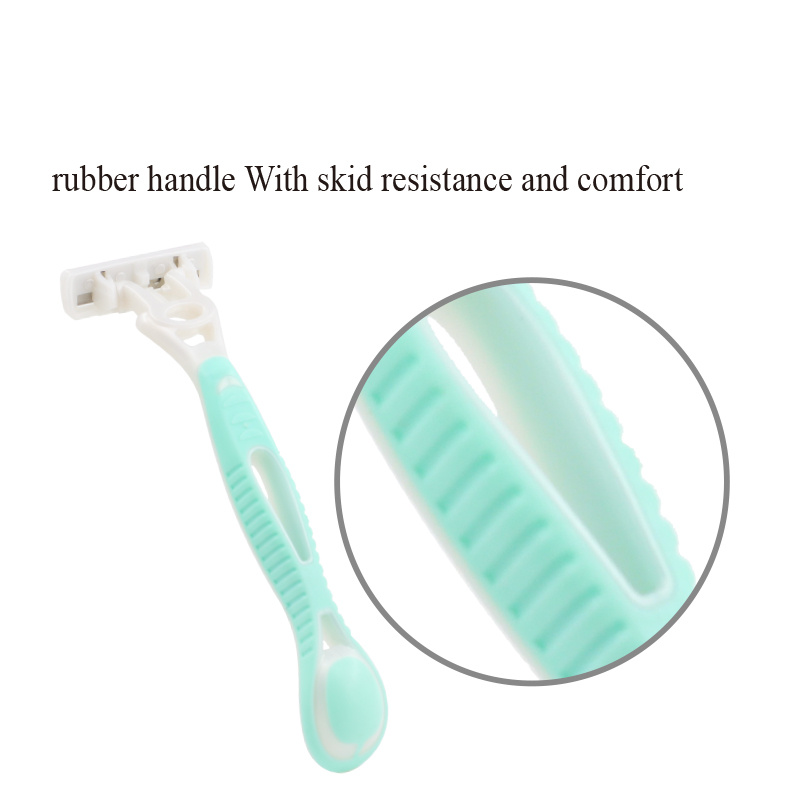 Wholesale Professional Manufacturer disposable triple blade razor with lubricating strips womens razor