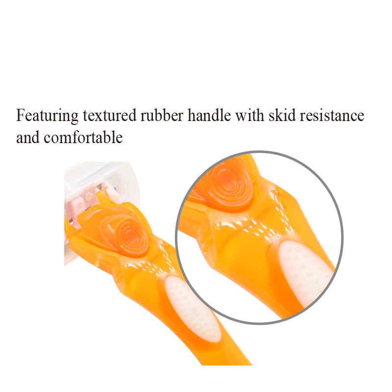 Women shaving razor with lubricating strip five blades super quality system razor