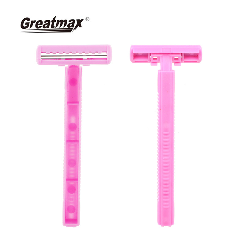 womens razor blades shaving knife twin blade Razor women's plastic handle wholesale razor