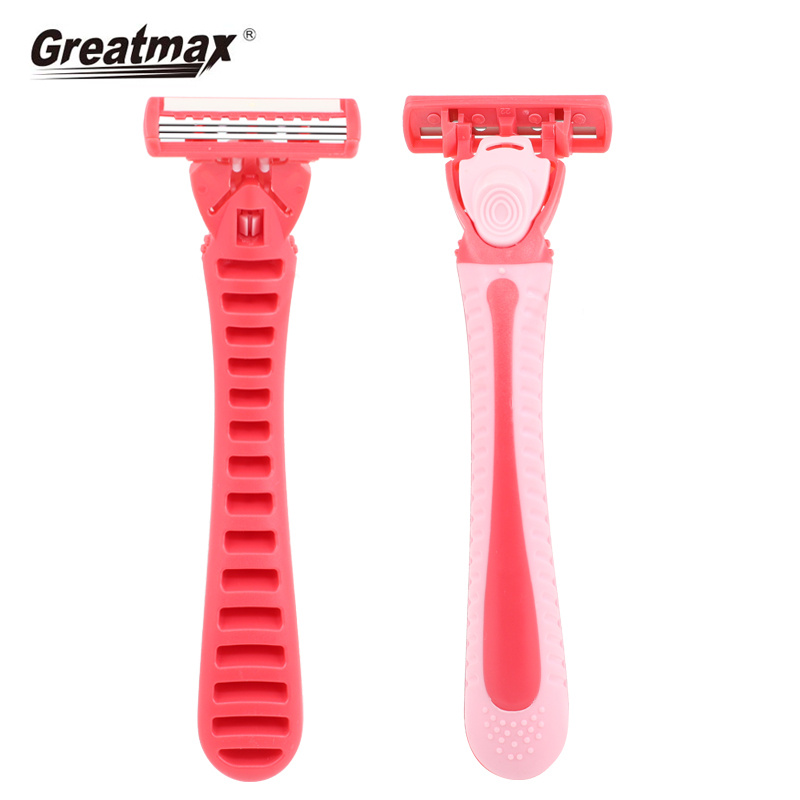 Womens shaving razor women three blades System razor with pisau cukur